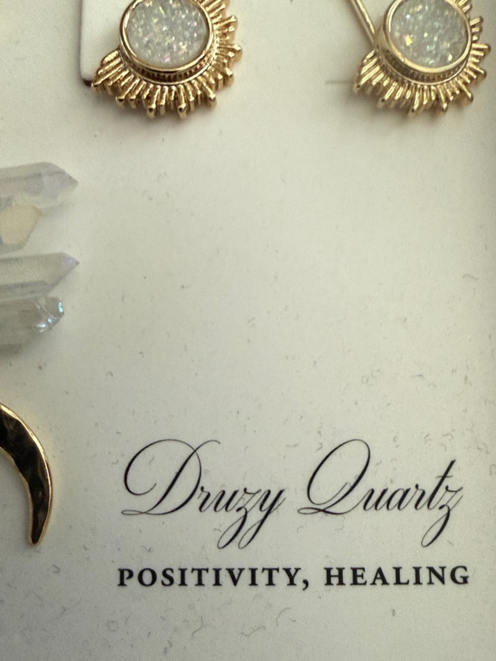 NIB Luna Norte Goldtone Star and Quartz Earring Set of 5 pair - Picture 7 of 8